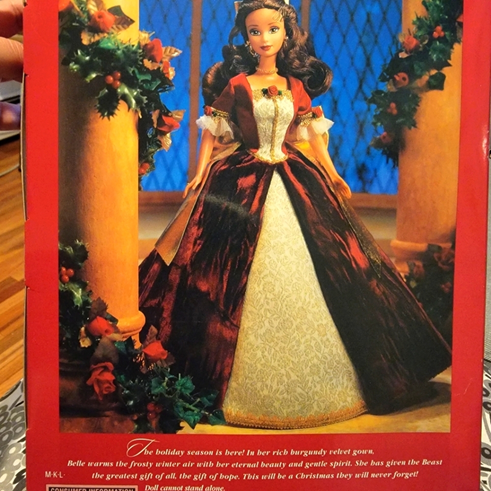 Vintage 1997 Disney Holiday Princess Belle doll